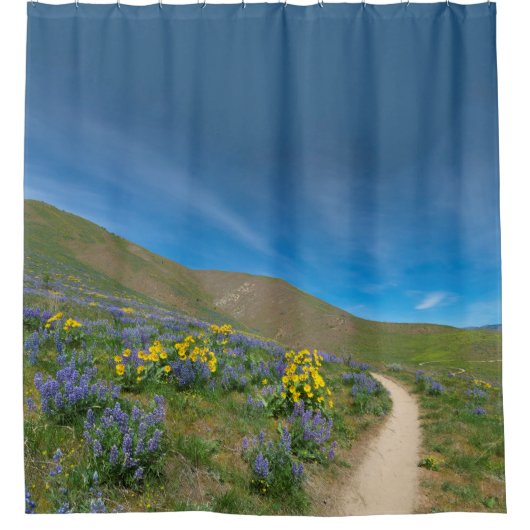 Westerne lentebloei douchegordijn (Voorkant)