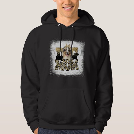 Westerne leopard Australian Shepherd mama's D Hoodie (Voorkant)
