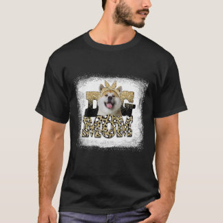 Westerne leopard Shiba Inu Mam Moederdag T-shirt