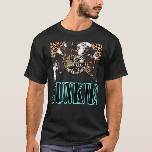 Westerne Leopard Yellowstone Junkie T-shirt (Voorkant)