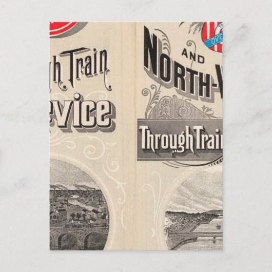 Westerne lijn Chicago en North Briefkaart (Voorkant)