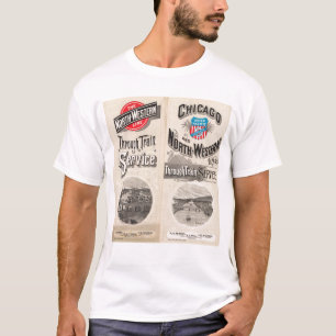 Westerne lijn Chicago en North T-shirt