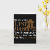 Westerne lijn Dance 5678 Funny Line Dancing Kaart (Gele Bloem)