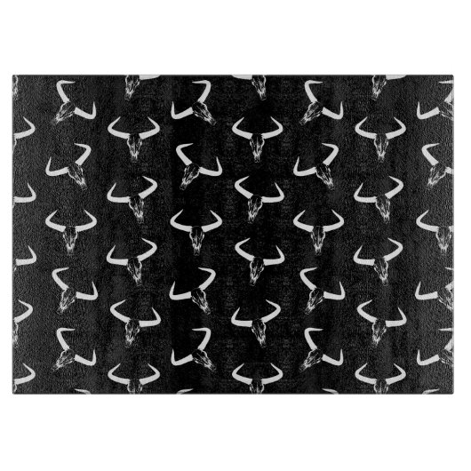 Westerne Longhorn Bull Horns Design Desert Skulls Snijplank (Voorkant)