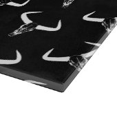 Westerne Longhorn Bull Horns Design Desert Skulls Snijplank (Hoek)