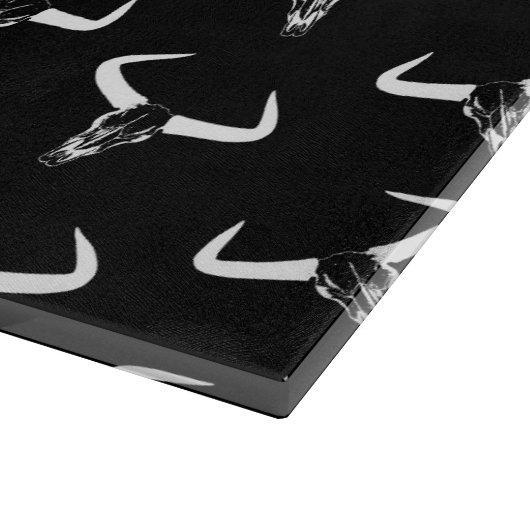 Westerne Longhorn Bull Horns Design Desert Skulls Snijplank (Hoek)