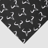 Westerne Longhorn Bull Horns Design Desert Skulls Tissuepapier (Detail)
