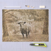 Westerne Longhorn Bull Tissuepapier (Craft)