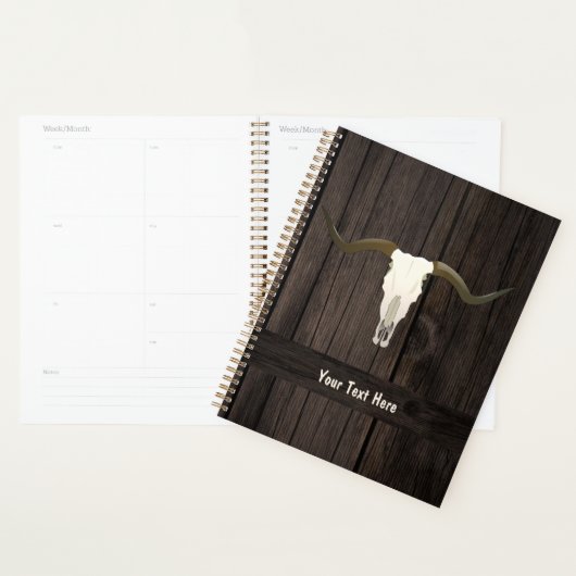 Westerne Longhorn Rustige romp Planner (Display)