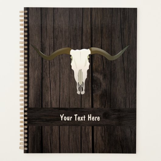 Westerne Longhorn Rustige romp Planner (Voorkant)