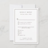 Westerne longhorn schedel maaltijd keuzes bruiloft RSVP kaartje (Achterkant)