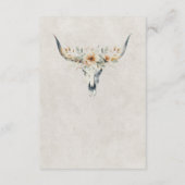 Westerne Longhorn trouwgegevens kaart (Achterkant)