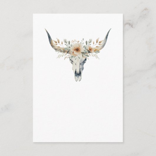 Westerne Longhorn trouwgegevens kaart (Achterkant)