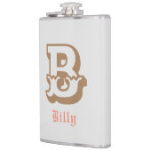 Westerne maatkolf voor gepersonaliseerd monogram heupfles (Links)