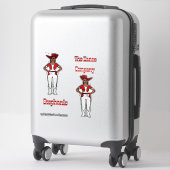 Westerne Majorette / Danser Stickers Rood Wit (Koffer)