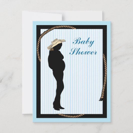 westerne mam Baby shower Uitnodiging (Voorkant)