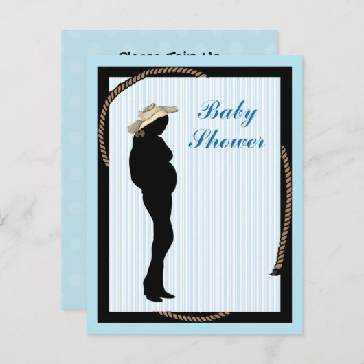 westerne mam Baby shower Uitnodiging (Voorkant / Achterkant)