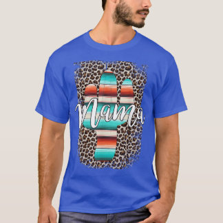 Westerne mam Leopard Cactus Serape Cowgirl Rodeo M T-shirt