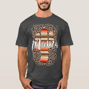 Westerne mam Leopard Cactus Serape Cowgirl Rodeo M T-shirt