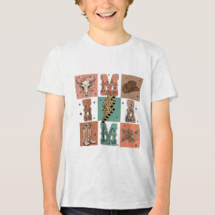 Westerne Mama Cowboy Cowgirl Moederdag Mom Countr Tri-Blend Shirt