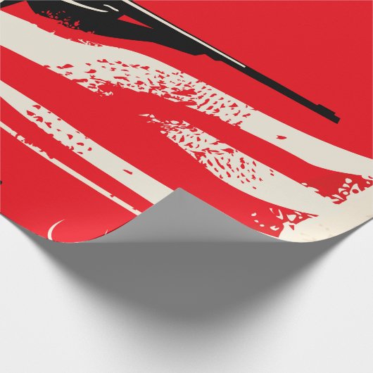 Westerne marathonretro-poster ontwerp van marathon cadeaupapier (Hoek)