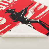 Westerne marathonretro-poster ontwerp van marathon sherpa deken (3/4)