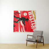 Westerne marathonretro-poster ontwerp van marathon wandkleed (In Situ (horizontaal))