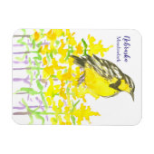 Westerne meadowlark Goldenrod Yellow Wilde Magneet (Horizontaal)