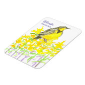 Westerne meadowlark Goldenrod Yellow Wilde Magneet (Linkerzijde)