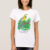 Westerne Meadowlark Oregon State Bird T-shirt (Voorkant)