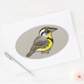 Westerne Meadowlark Ovale Sticker (Envelop)