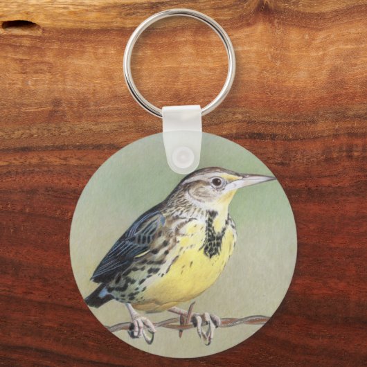 Westerne Meadowlark Sleutelhanger (Voorkant)