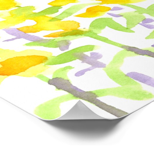 Westerne Meadowlark (staatsvogel) van Nebraska Poster (Hoek)