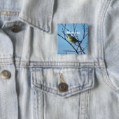 Westerne Meadowlark Vierkante Button 5,1 Cm (In situ)