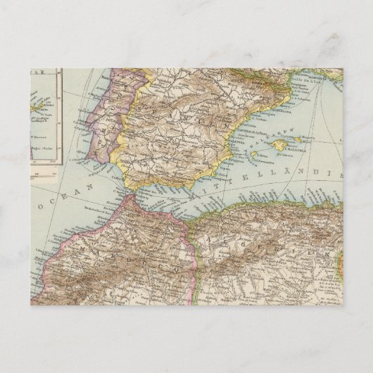 Westerne mediterrane kaart (Voorkant)