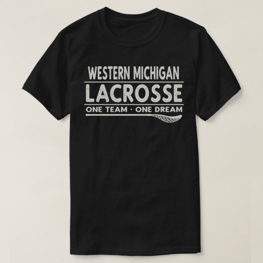 Westerne Michigan Lacrosse One Team One Dream T-shirt (Design voorkant)