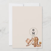 Westerne minimalistische cowboybruiloft kaart (Achterkant)