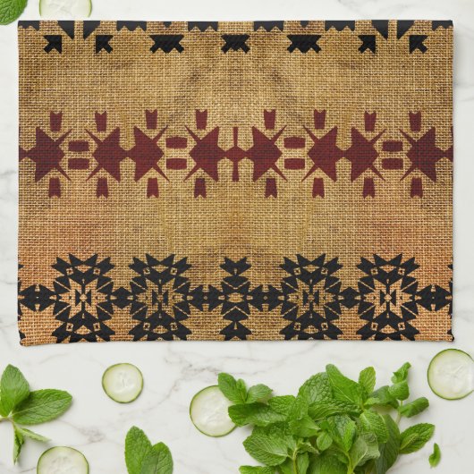 Westerne modder theedoek (Gevouwen)