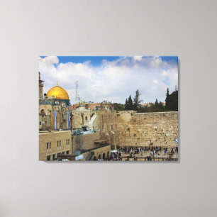 Westerne muur in Jeruzalem (Muur van Sorrow) Canva Canvas Afdruk