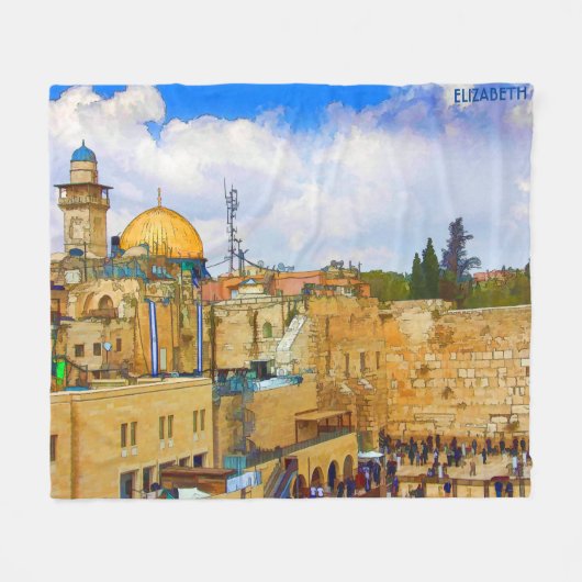 Westerne muur in Jeruzalem (Muur van Sorrow) Fleece Deken (Voorkant (Horizontaal))