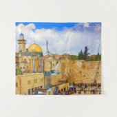 Westerne muur in Jeruzalem (Muur van Sorrow) Wandkleed (Voorkant (horizontaal))