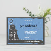 Westerne muur Israel Bar Bat Mitzvah Uitnodiging (Staand voorkant)