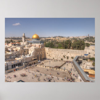 Westerne muur Jerusalem Poster