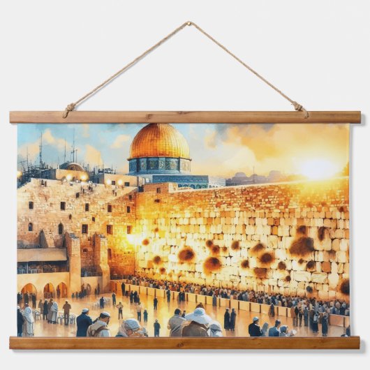 Westerne muur Jeruzalem Hangend Wandkleed (Voorkant)