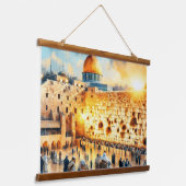 Westerne muur Jeruzalem Hangend Wandkleed (Gebogen)