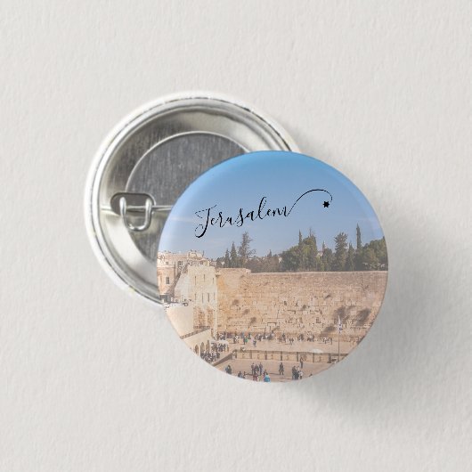 Westerne muur Jeruzalem Israel Ronde Button 3,2 Cm (Voorkant /achterkant)