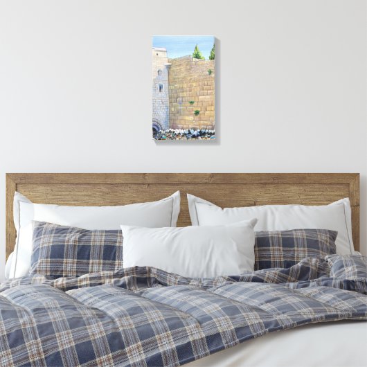 Westerne Muur KOTEL Jeruzalem Oude Stad Israel Canvas Afdruk (Insitu (Slaapkamer))