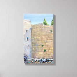Westerne Muur KOTEL Jeruzalem Oude Stad Israel Canvas Afdruk