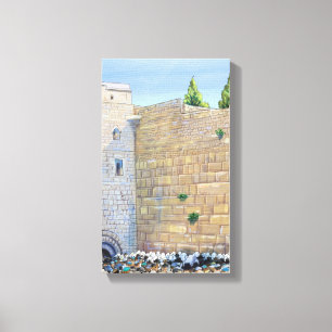 Westerne Muur KOTEL Jeruzalem Oude Stad Israel Canvas Afdruk