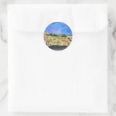 Westerne muur ronde sticker (Tas)
